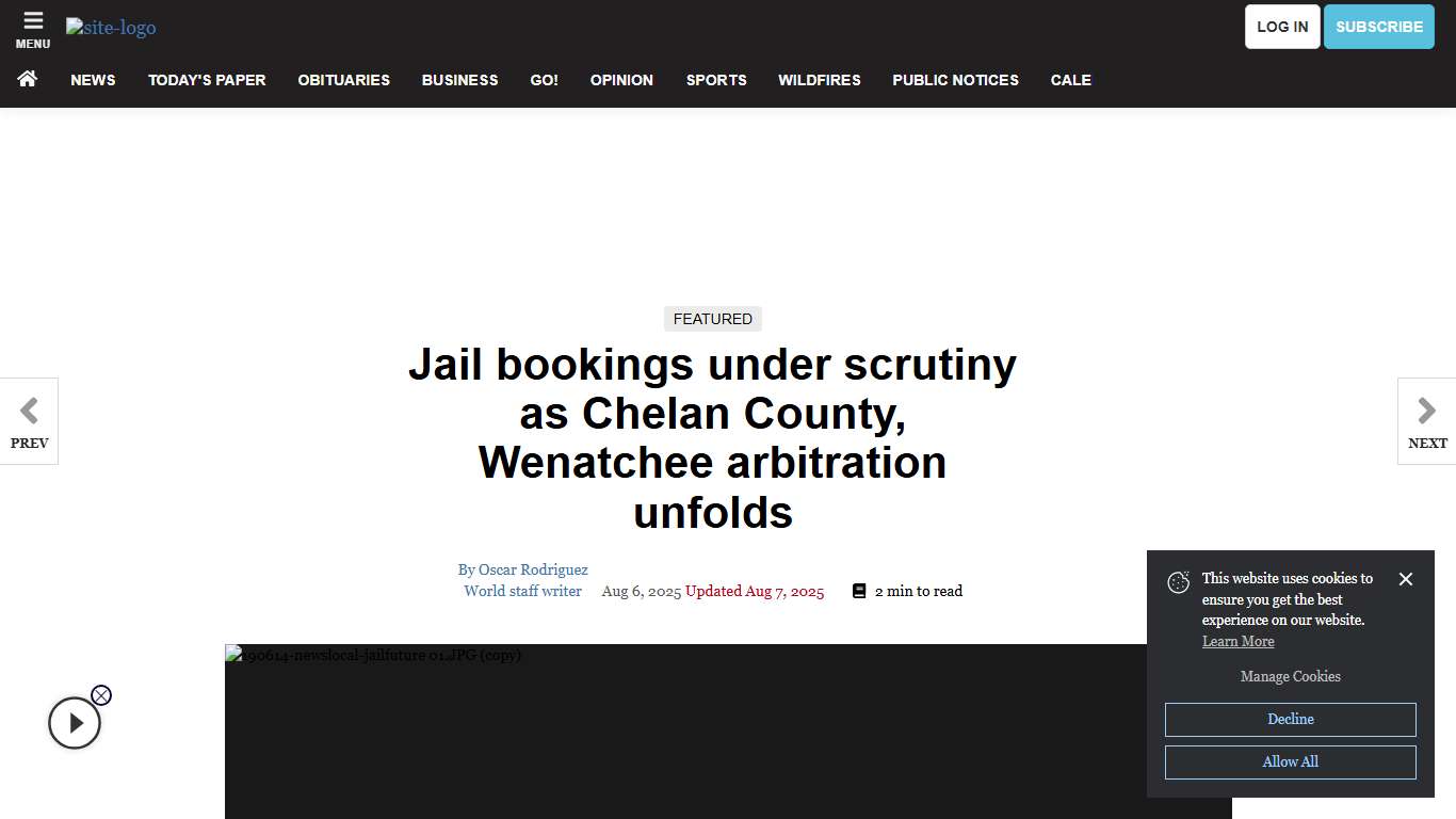 Jail bookings under scrutiny as Chelan County, Wenatchee arbitration unfolds Local News wenatcheeworld.com